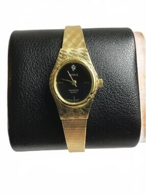 Benrus Diamond Quartz Gold Tone Women's Watch
